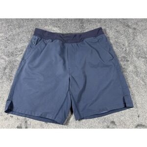 Public Rec Shorts Mens 32 Blue Drawstring Performance Stretch‎ Gym Athletic